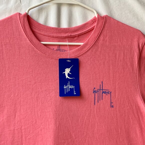 Guy Harvey Fishing T-Shirt Swordfish Womens Size XL Pink Lemonade Cayman Islands - Picture 4 of 15